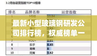 最新小型玻璃钢研发公司排行榜，权威榜单一网打尽！