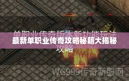 最新单职业传奇攻略秘籍大揭秘