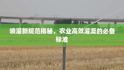 喷灌新规范揭秘，农业高效灌溉的必备标准