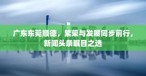 广东东莞顺德，繁荣与发展同步前行，新闻头条瞩目之选