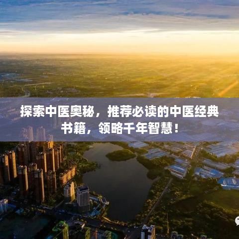 探索中医奥秘，推荐必读的中医经典书籍，领略千年智慧！