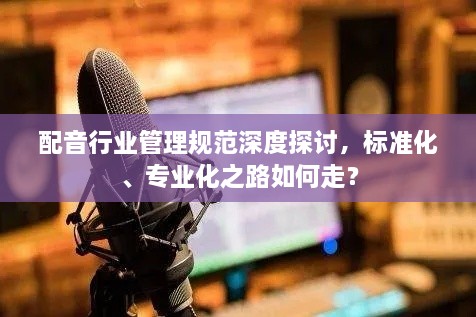 配音行业管理规范深度探讨，标准化、专业化之路如何走？