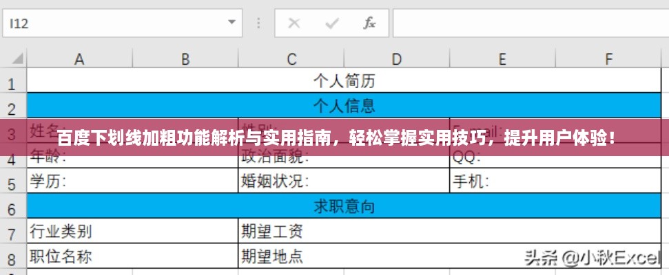 百度下划线加粗功能解析与实用指南，轻松掌握实用技巧，提升用户体验！