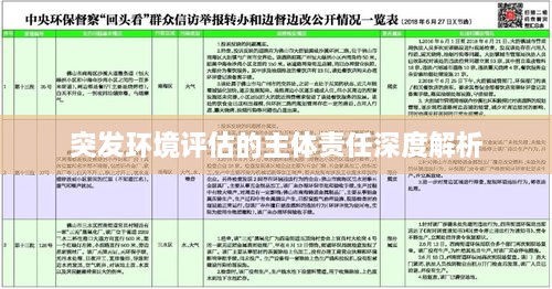 突发环境评估的主体责任深度解析