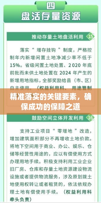 精准落实的关键要素，确保成功的保障之道
