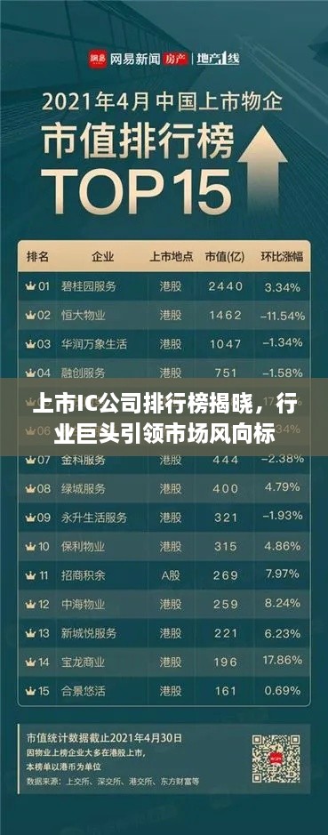 上市IC公司排行榜揭晓，行业巨头引领市场风向标