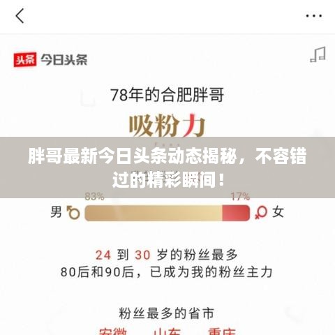 胖哥最新今日头条动态揭秘，不容错过的精彩瞬间！