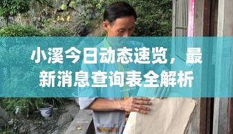 小溪今日动态速览，最新消息查询表全解析