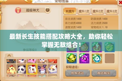 最新长生技能搭配攻略大全，助你轻松掌握无敌组合！