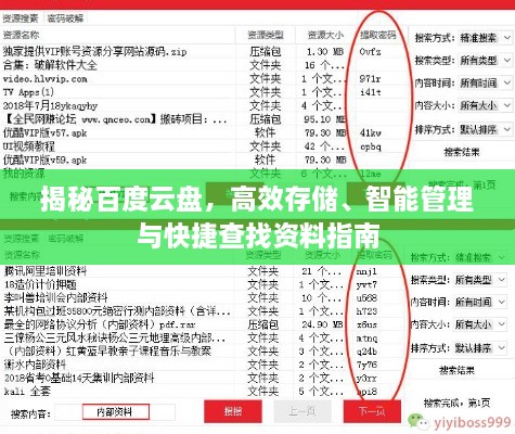揭秘百度云盘，高效存储、智能管理与快捷查找资料指南