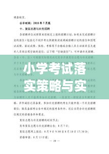 小学考试落实策略与实践方法