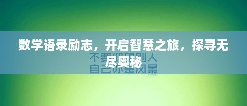 数学语录励志，开启智慧之旅，探寻无尽奥秘