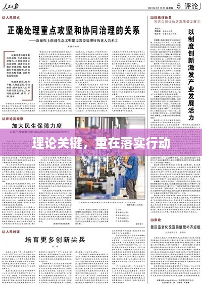 理论关键，重在落实行动
