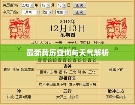 最新黄历查询与天气解析
