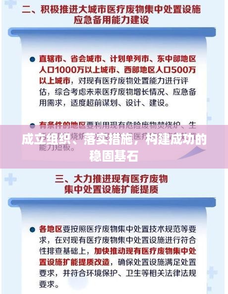 成立组织、落实措施，构建成功的稳固基石