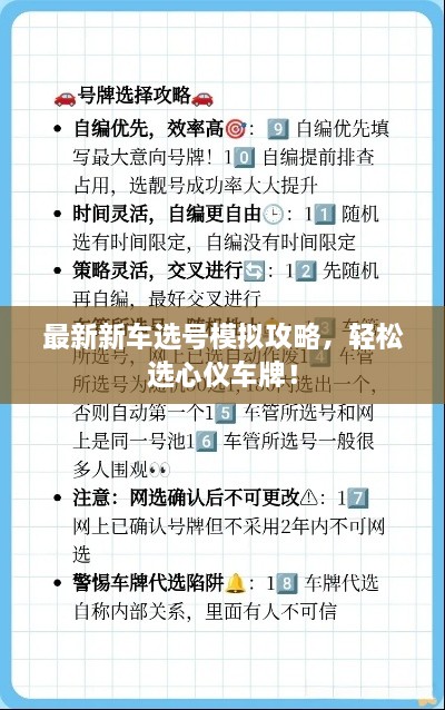 最新新车选号模拟攻略，轻松选心仪车牌！