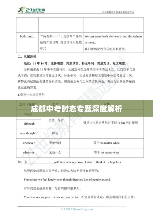 成都中考时态专题深度解析