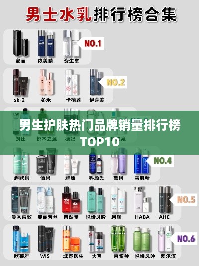 男生护肤热门品牌销量排行榜TOP10