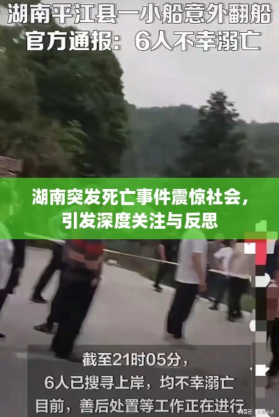 湖南突发死亡事件震惊社会，引发深度关注与反思